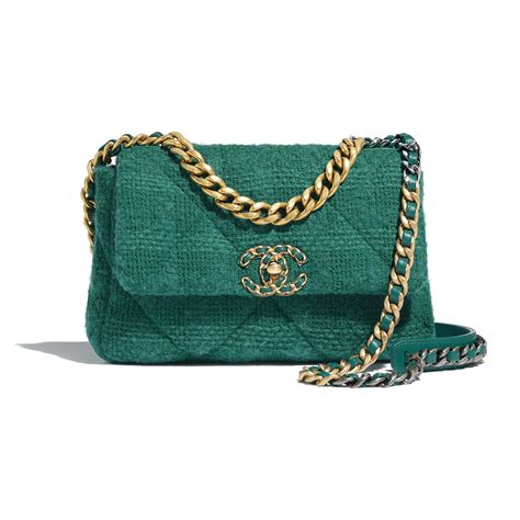 chanel 19 flap bag green|chanel 19 shopping bag.